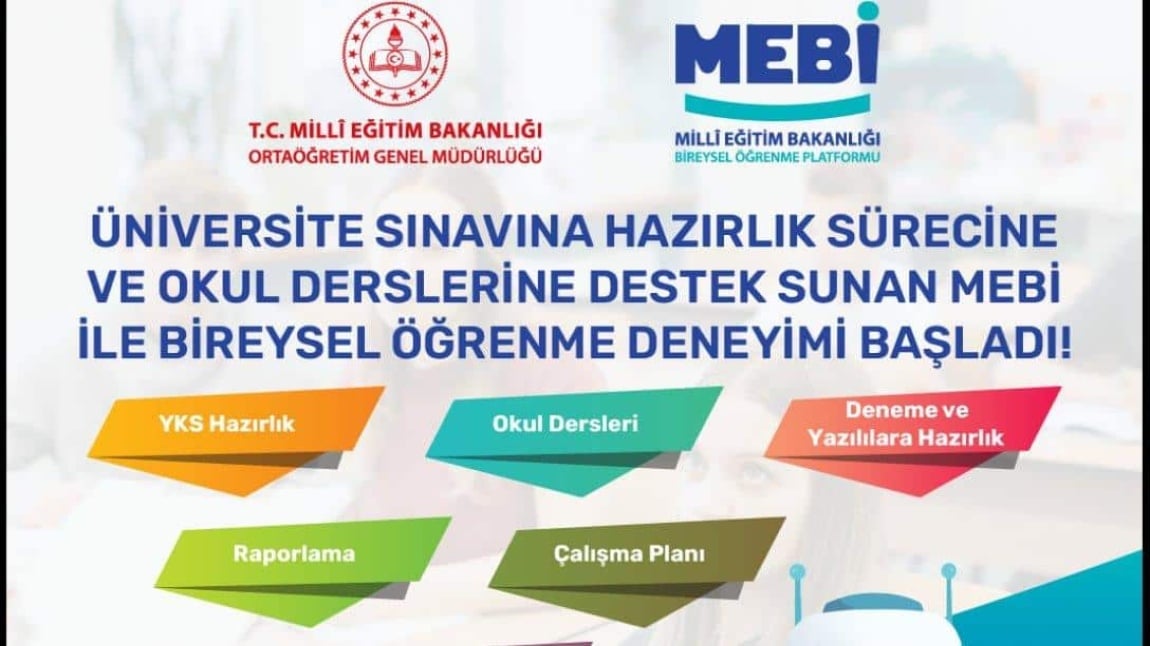 MEBİ BİREYSEL ÖĞRENME PLATFORMU ÖĞRENCİLERİMİZE TANITILMIŞTIR.